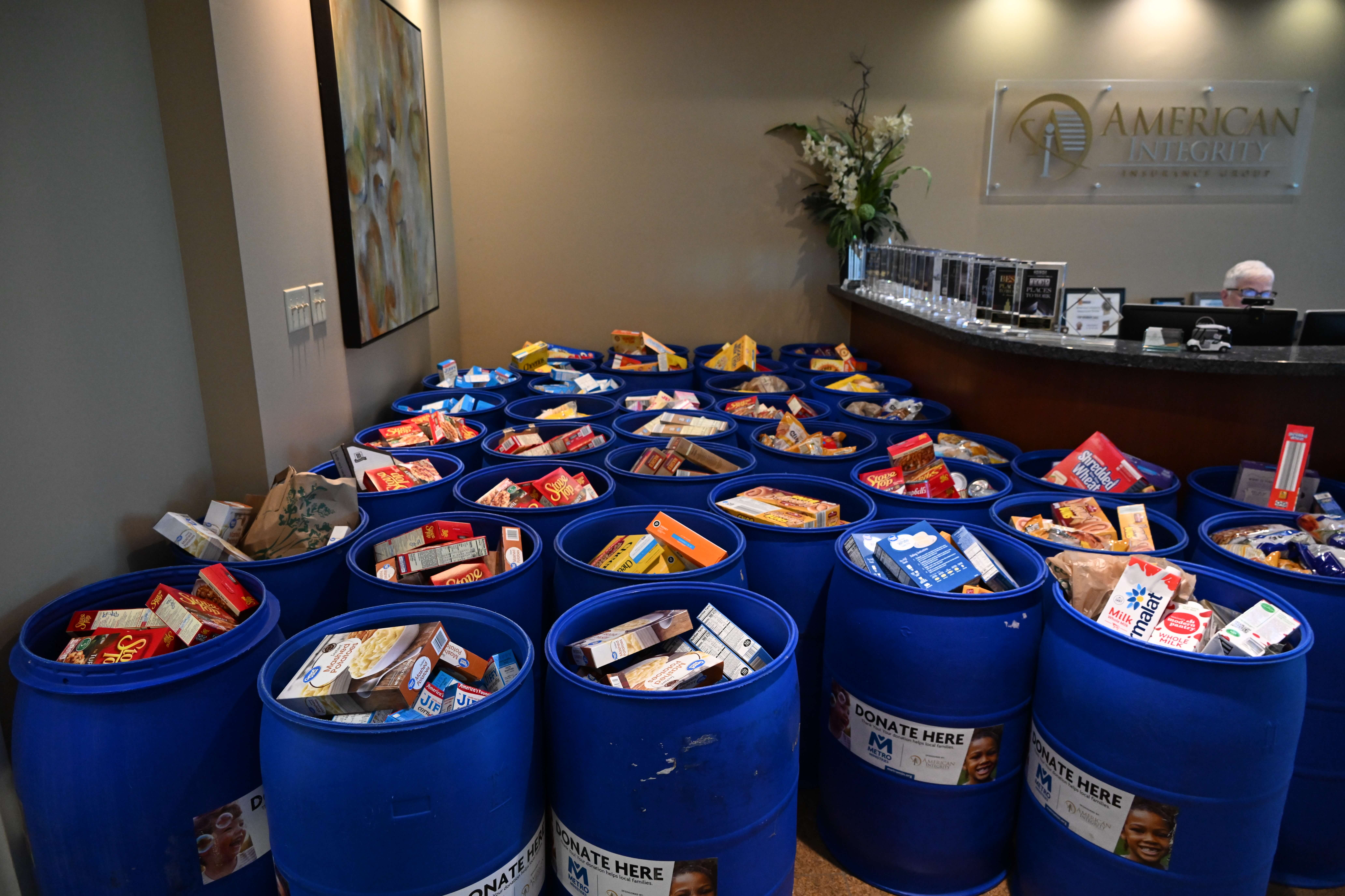 30+ buckets worth of perishable goods donated in support of our annual food drive supporting Metropolitan Ministries