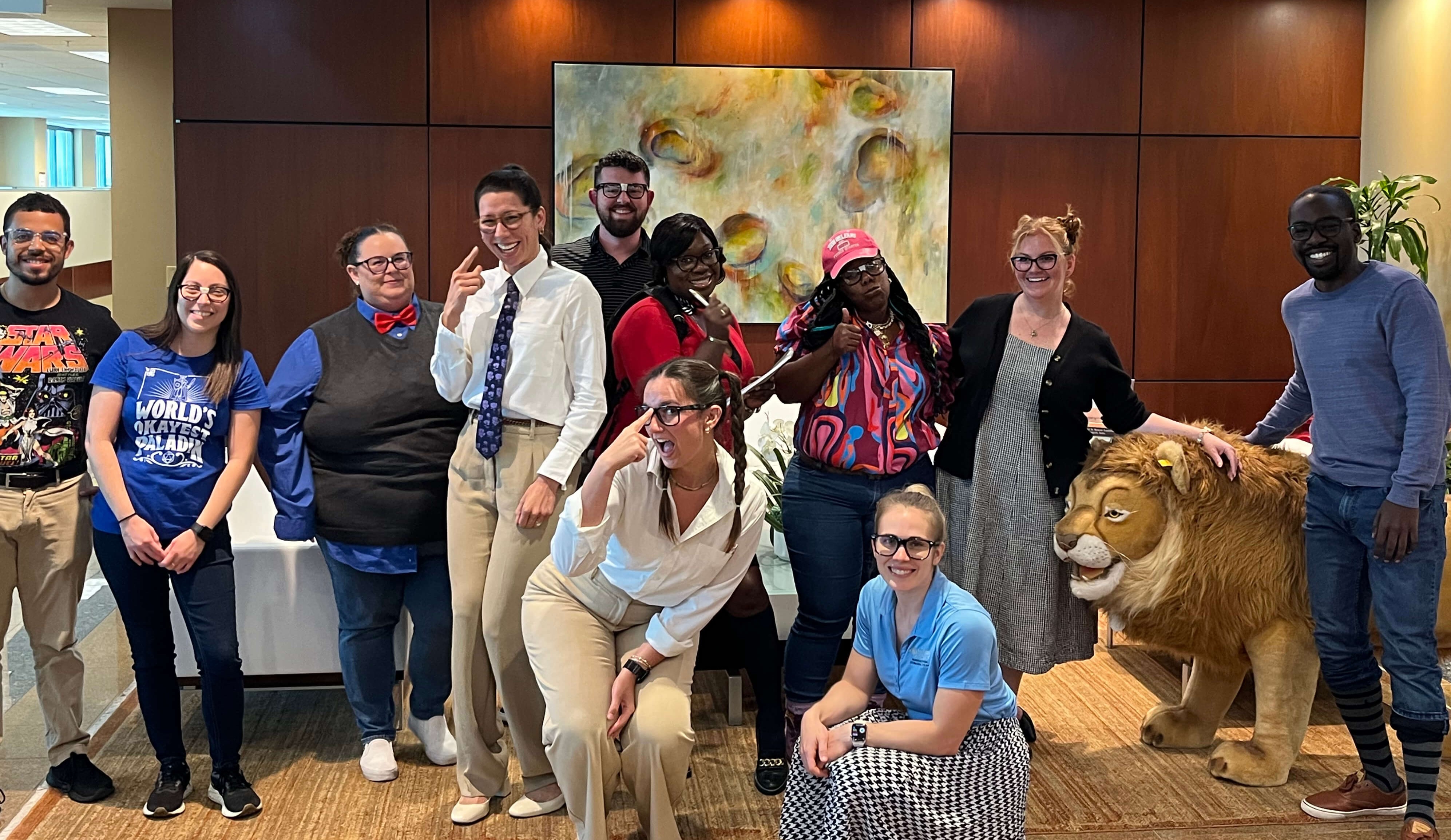 Members of the American Integrity team poses for a group photo on Insurance Nerd Day